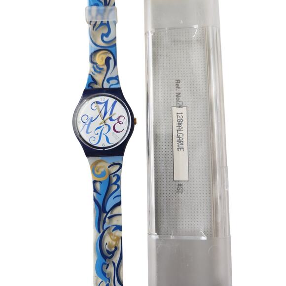 Vintage Swatch watch "Algrave" GN128 new in box with battery and paperwork - Picture 3 of 7